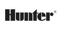 A black and white logo for hunter on a white background.