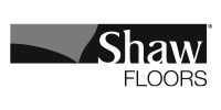 A black and white logo for shaw floors.