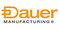 Dauer Manufacturing logo in orange and black with stylized “D” icon