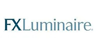 FXLuminaire logo in dark blue and teal text on a white background