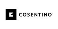 Cosentino logo, black square with white letter