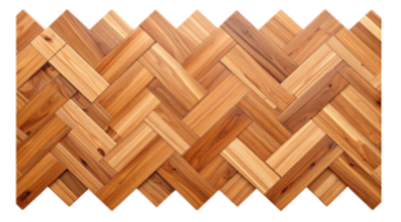 Diagonal woven pattern of light and medium brown wooden slats