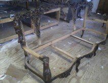 Upholstering, repairs furniture