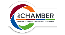 Logo for The Chamber, Greater Scranton Chamber of Commerce, with multicolor circular design