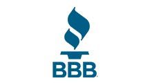 The blue Better Business Bureau (BBB) logo consisting of a stylized torch icon above the letters 