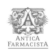 Logo of Antica Farmacista, featuring a stylized capital A within an ornate architectural frame.