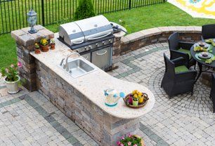 Outdoor kitchen and sink