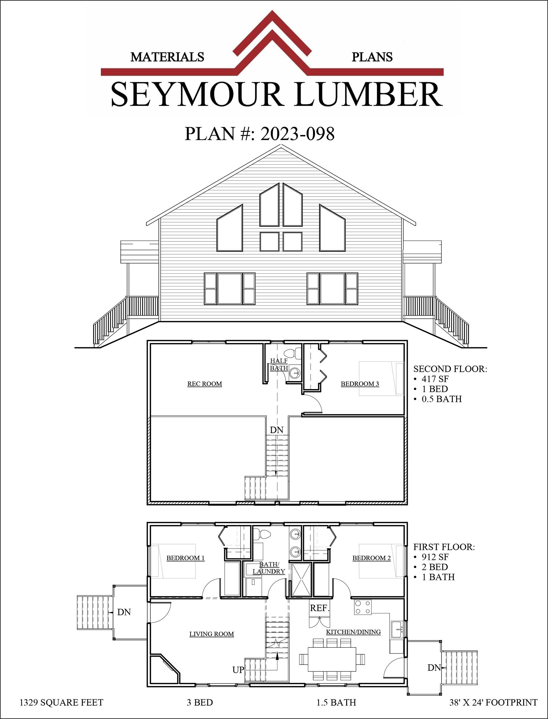 A 3 bedroom house plan