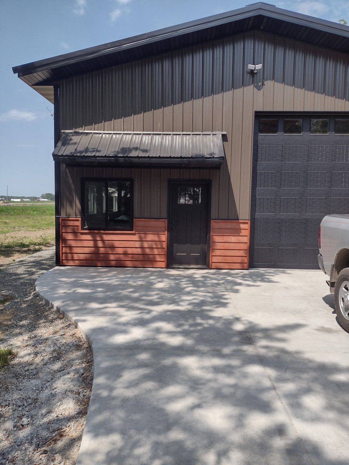 A modern and well-designed exterior of shed