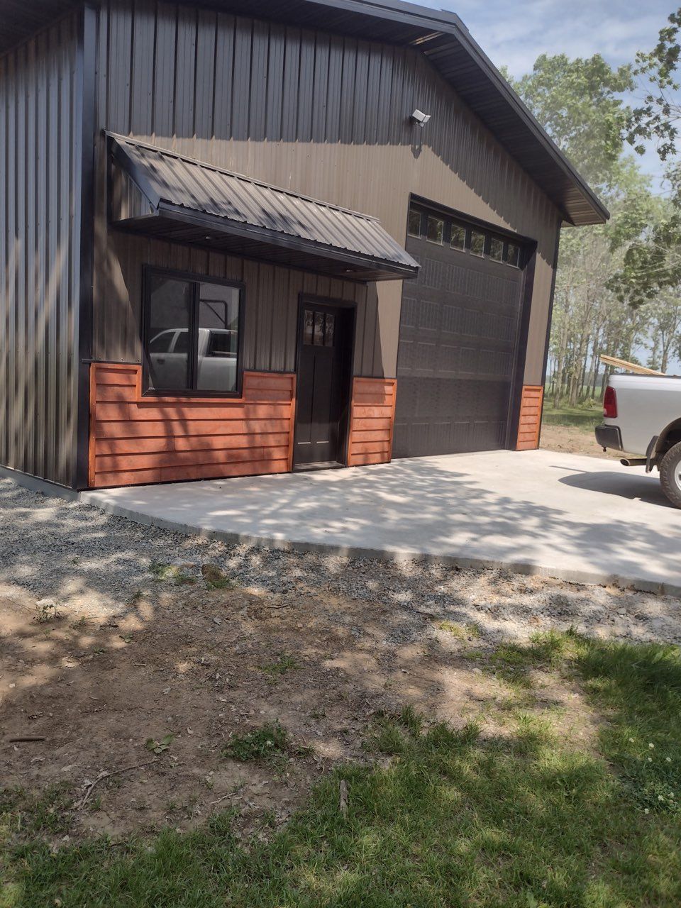 A modern and well-designed exterior of shed