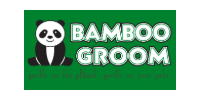 Bamboo Groom logo with a panda icon on a green background