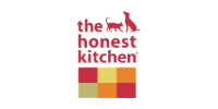 The Honest Kitchen logo with red text, dog silhouette, and orange-yellow square grid