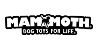 MAMMOTH logo with dog silhouette and the tagline “DOG TOYS FOR LIFE” on a white background