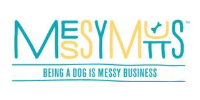 Logo reading “MESYMUTTS” with the tagline “BEING A DOG IS MESSY BUSINESS” in teal and yellow.