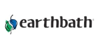 Earthbath logo with blue and green leaf icon on a white background