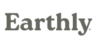Earthly logo in gray serif text on a white background