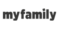 Black lowercase “myfamily” text on a white background
