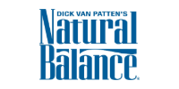 Dick Van Patten's Natural Balance logo in blue text on a white background