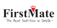 FirstMate logo with black text and red paw print, tagline “The Best Nutrition is Simple.”