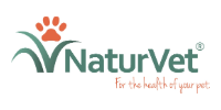 NaturVet logo with green text and orange paw print, tagline “For the health of your pet”