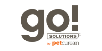 Go! Solutions logo with “by petcurean” in gray, black, and orange text