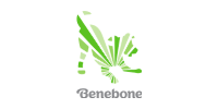 Benebone logo with a green stylized dog and bone icon on a white background