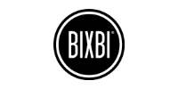 Black circular BIXBI logo with white text and outline