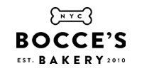 Bocce’s Bakery logo in black and white with a dog bone icon and “NYC” above the name