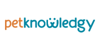 PetKnowledge logo in orange and blue lowercase text on a white background