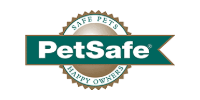 PetSafe logo in teal and gold with a ribbon banner and circular seal