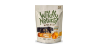 Willy Natural dog food pouch with orange flavor and a dog photo on a white background