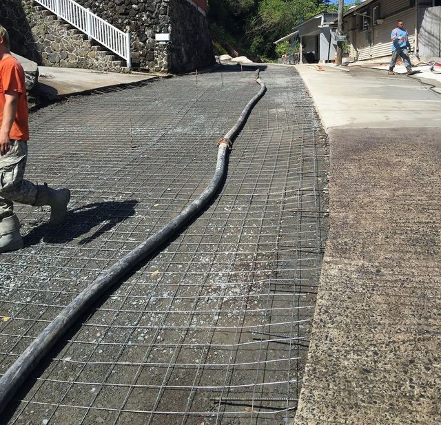 Concrete installation