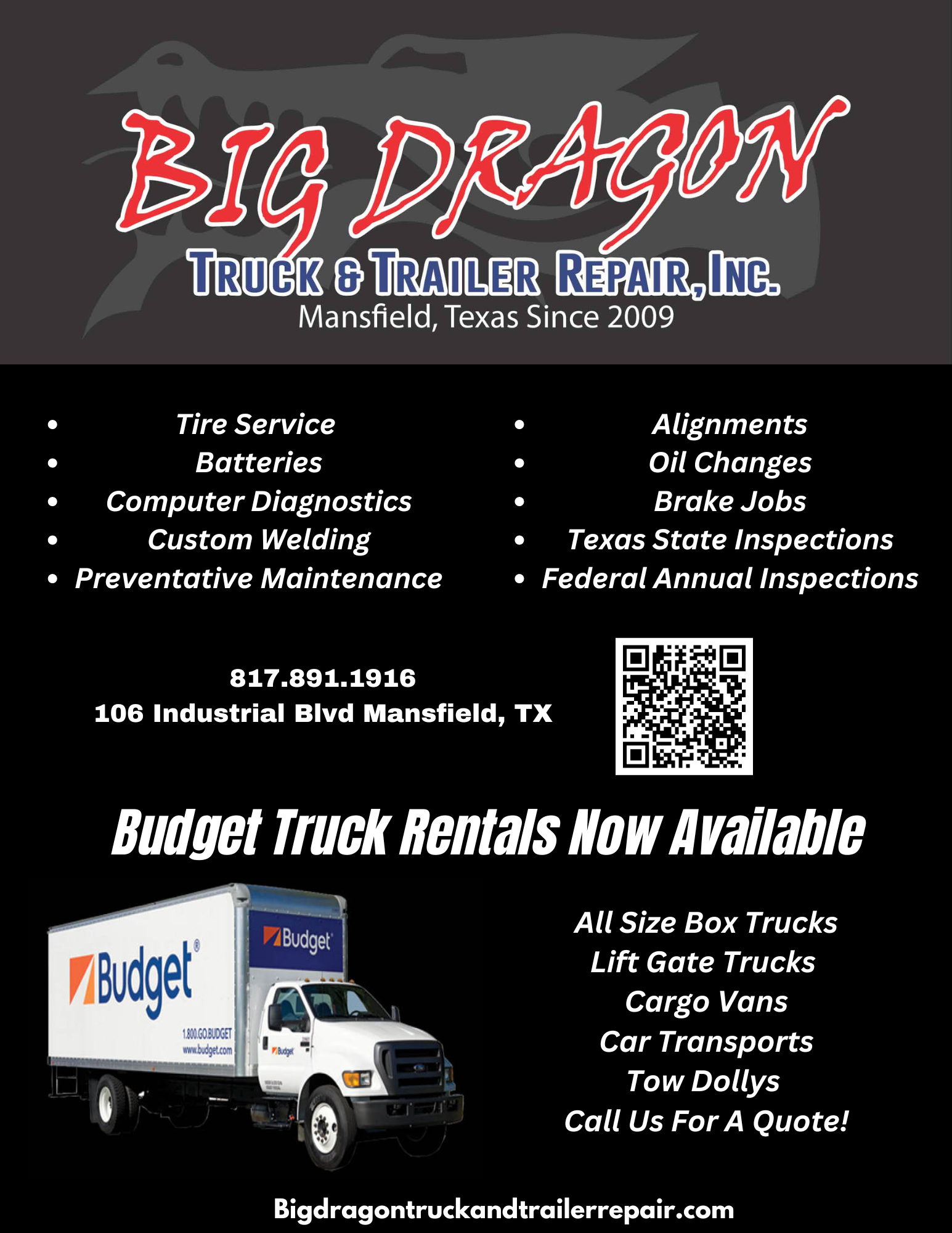 Budget Truck Rentals Now Available