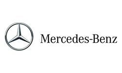 Mercedes-Benz logo: a silver three-pointed star inside a circle, with the brand name to the right.
