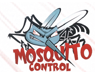 A logo for mosquito control with a mosquito on it