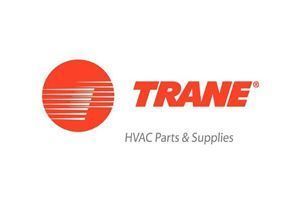 Trane logo: Orange circle with horizontal lines and company name, 