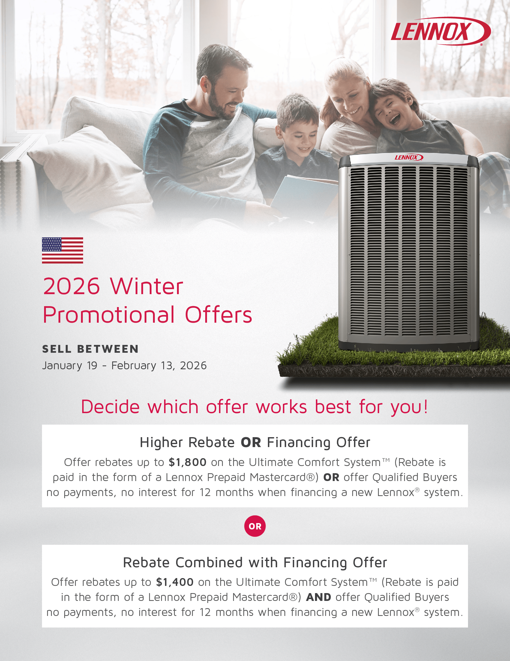 Family on couch w/ hvac