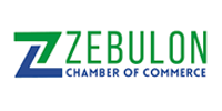 Zebulon Chamber of Commerce logo: blue and green 