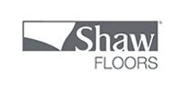 Shaw Floors logo with a gray rectangle and the words 
