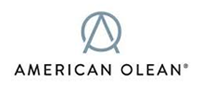 Logo for American Olean, featuring an abstract 