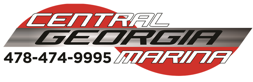 A logo for Central Georgia Marina with a phone number