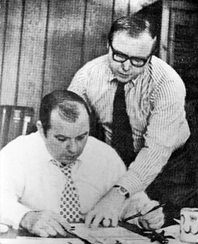 Brothers John Kinnare (seated) and Bill Kinnare.