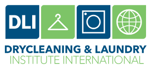 Drycleaning & Laundry Institute International logo with blue and green icons and text