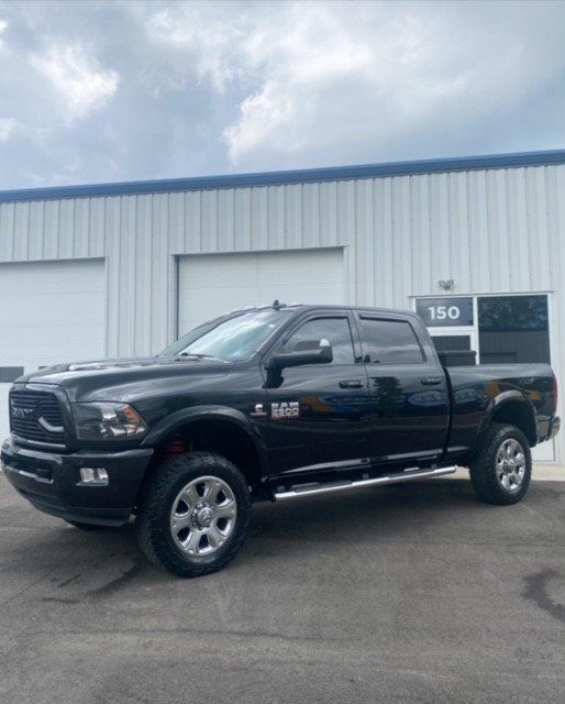 Black Dodge Ram at shop
