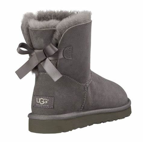 gray uggs with bows