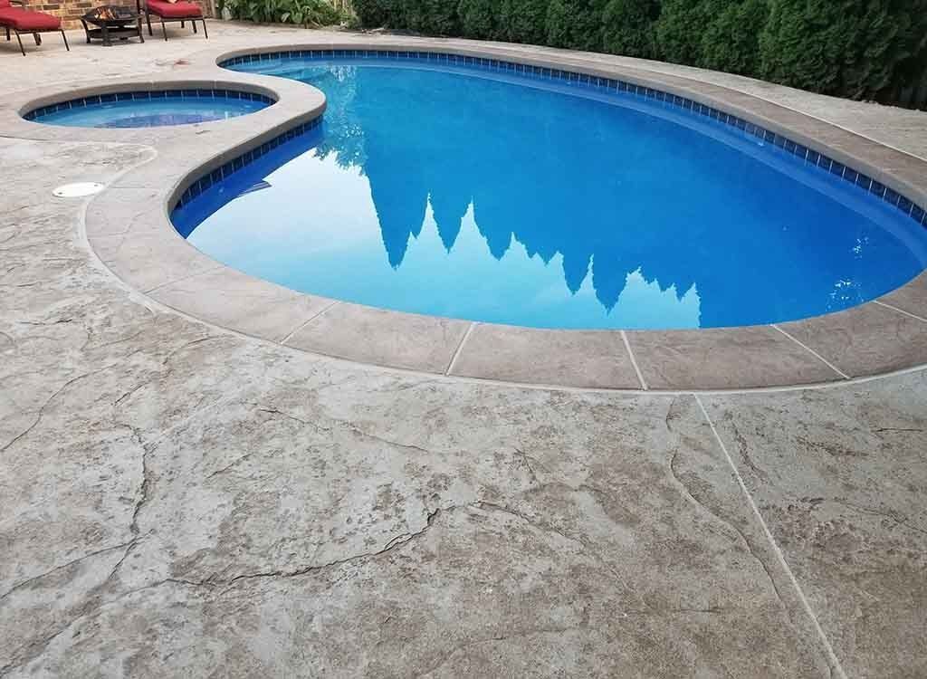 Pool deck repair before