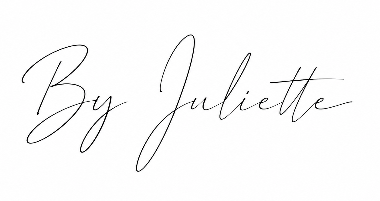 Handwritten signature reading &ldquo;By Juliette&hellip;&rdquo; in black cursive on a white background