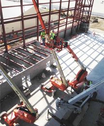 Crane service in construction site