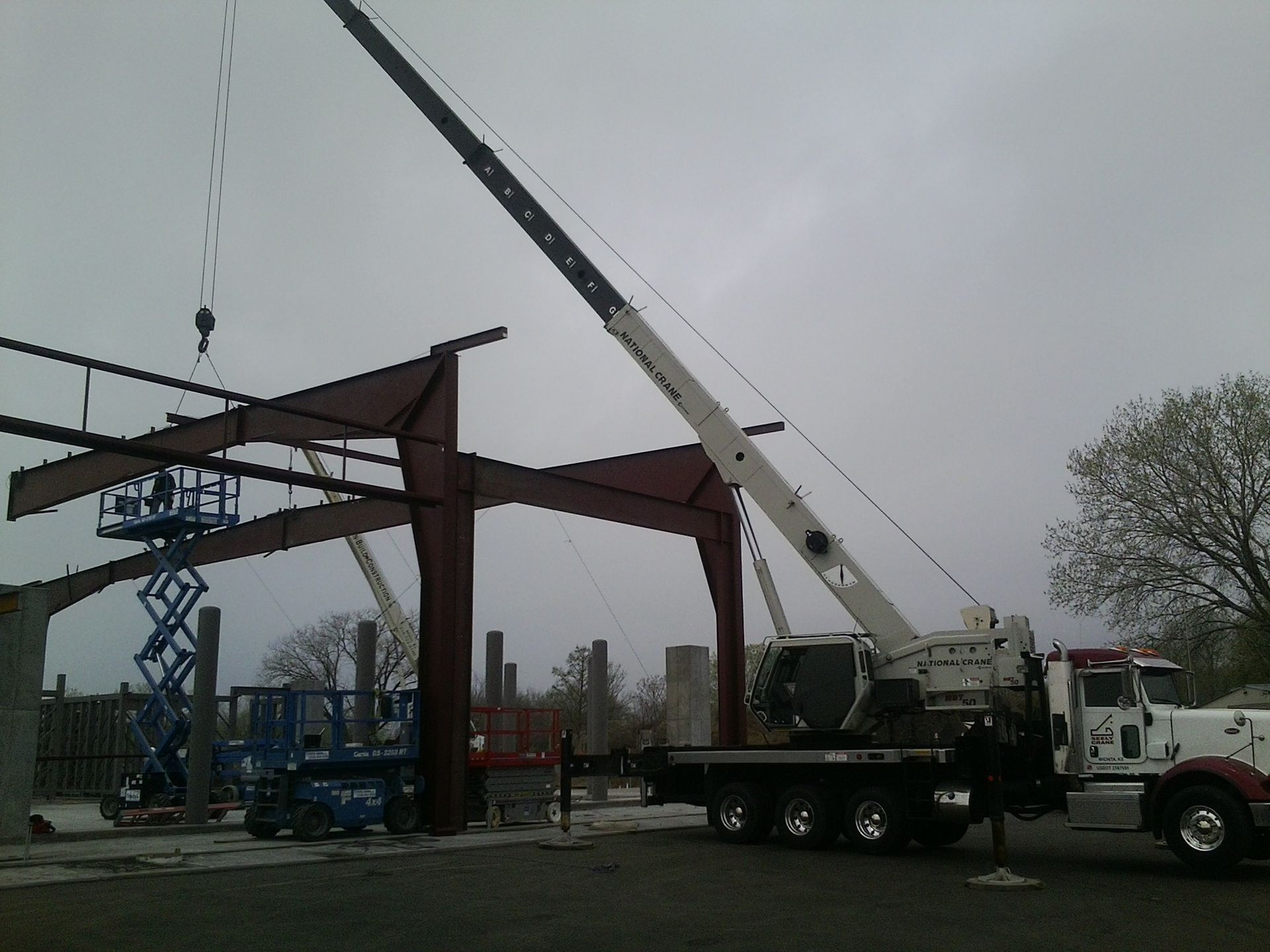Crane at construction site