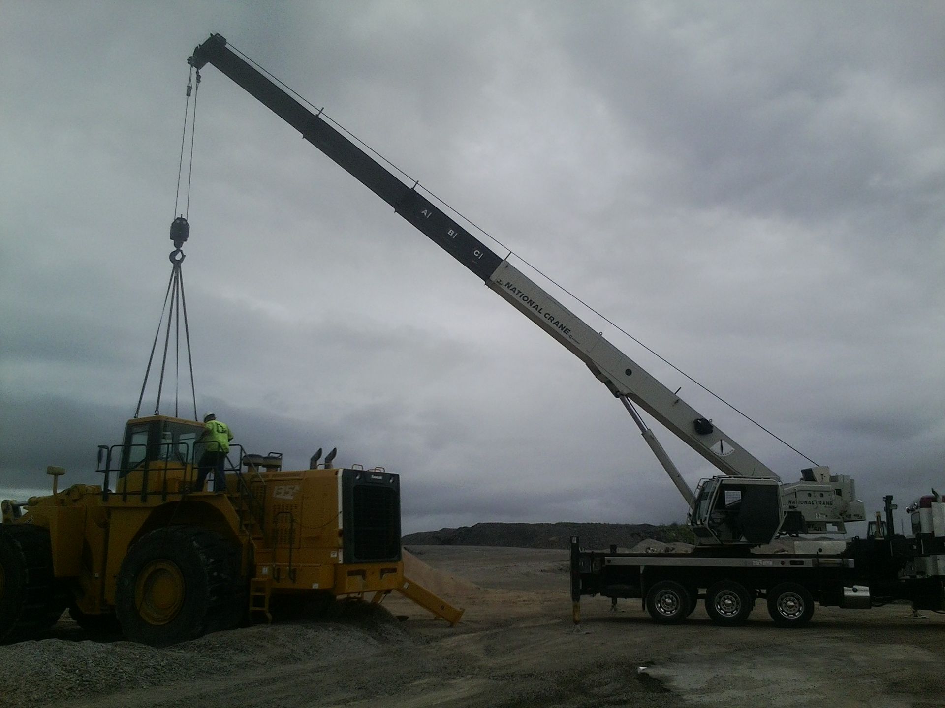 Crane at construction site
